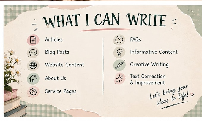 write engaging articles and creative web content
