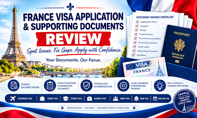 review your france visa application and supporting documents
