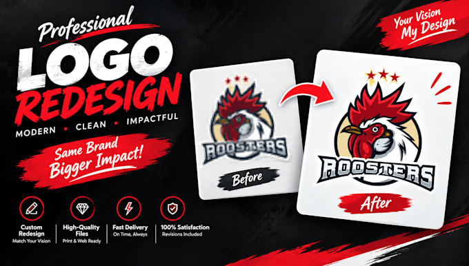 redesign your old logo into a modern, professional