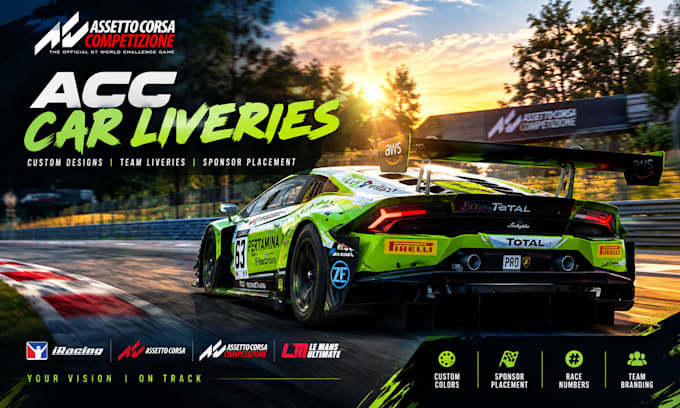 design custom iracing and sim racing liveries