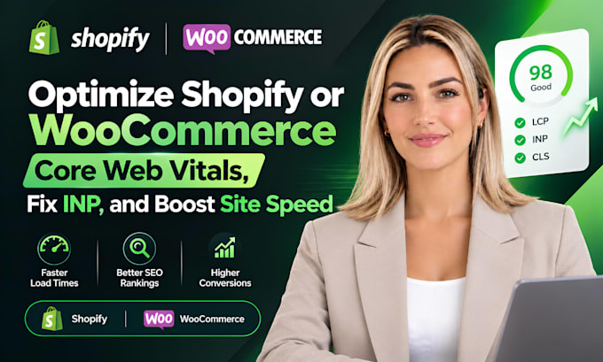 optimize shopify or woocommerce core web vitals, fix inp, and boost site speed