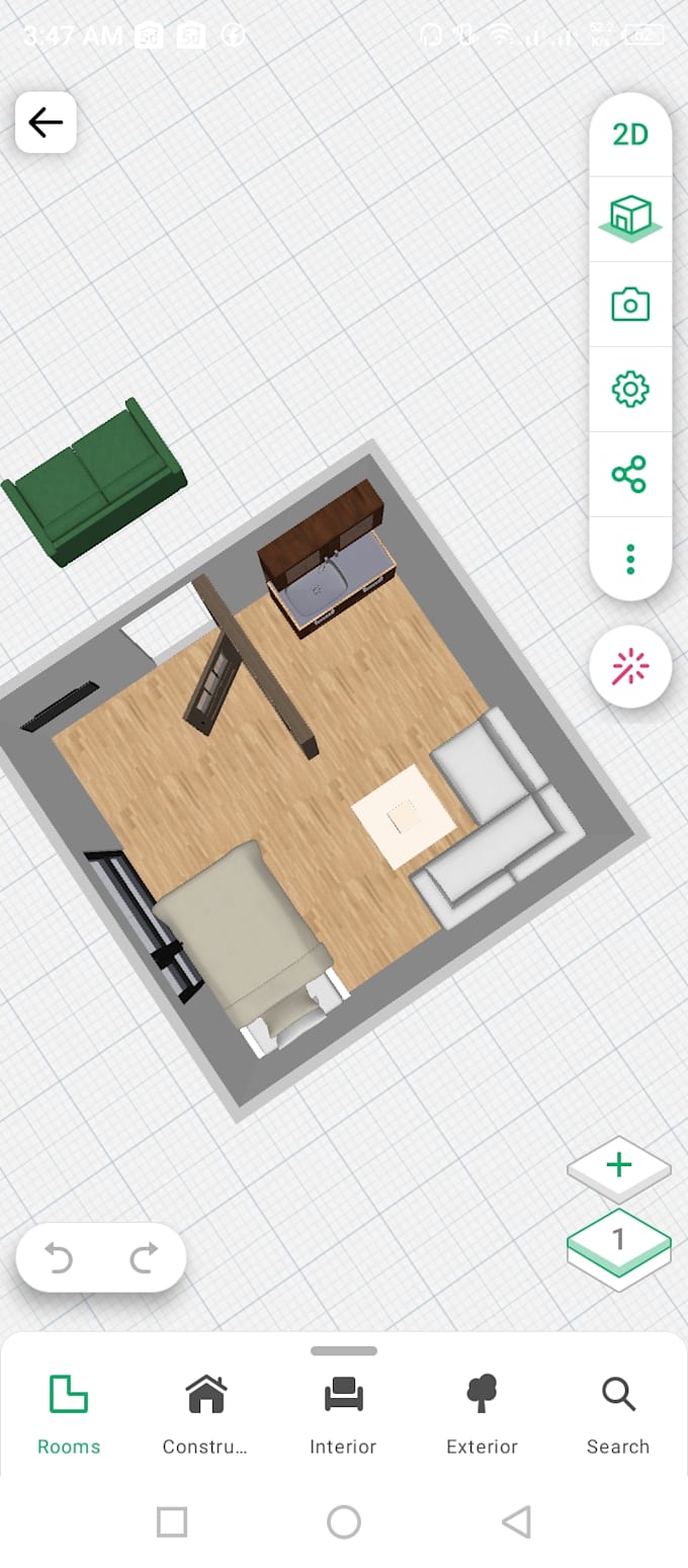 design 2d floor plan and 3d furniture layout