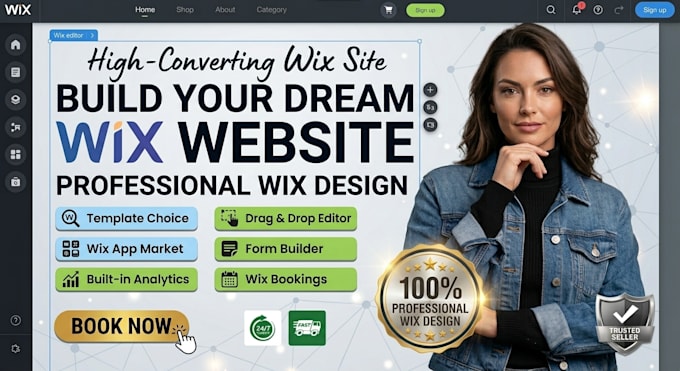 design and develop a professional wix website