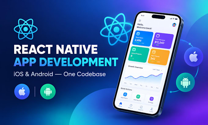 develop a ios and android app using react native