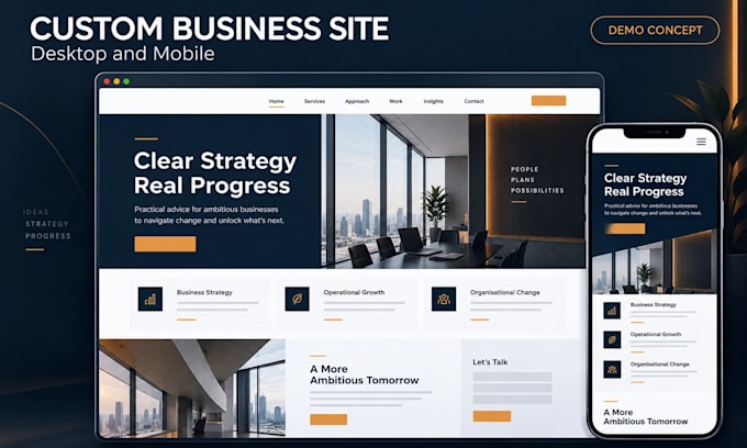 develop a custom responsive website for your business