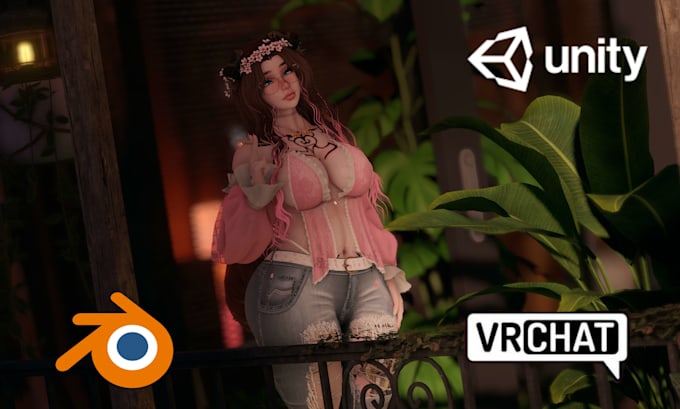 create vrchat avatar, humanoid anime avatar, vr character, avatar commission