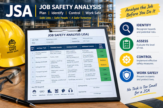 create professional risk assessments, jsa and met