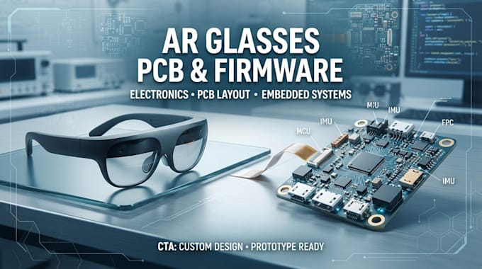 design ar glasses electronics, pcb layout and embedded firmware