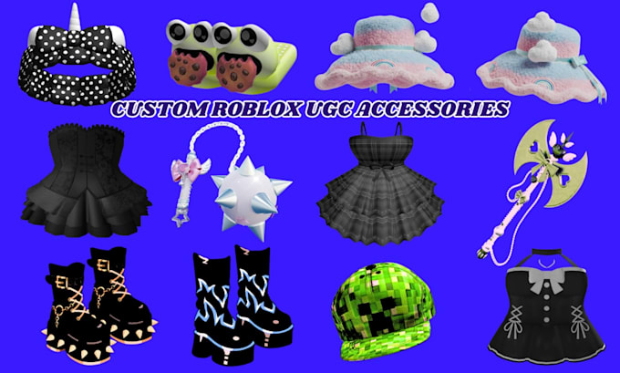 create custom roblox ugc accessories, avatar items and 3d assets
