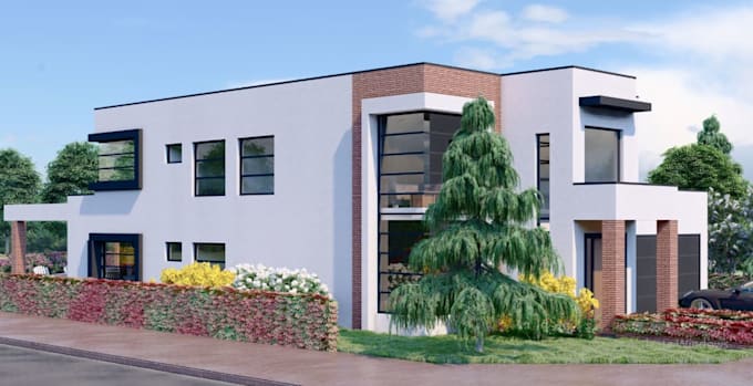 design 3d house modeling, realistic interior, exterior and architectural render