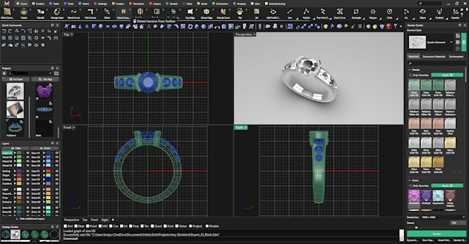 Design custom jewelry cad for rings, pendants and earrings for 3d ...