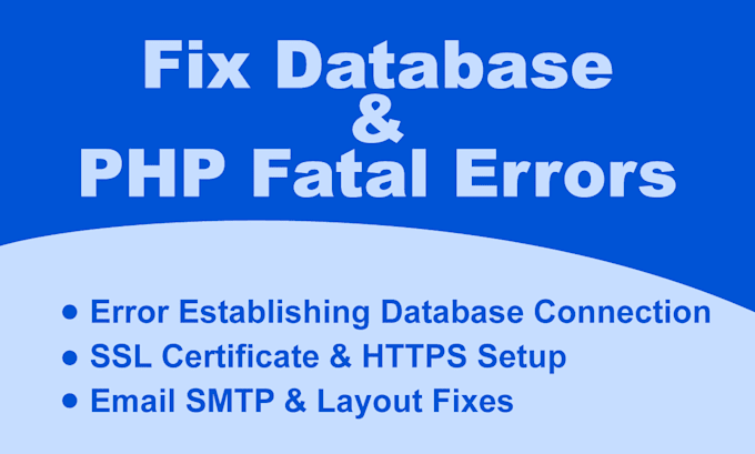 fix any wordpress error, bugs, database, SSL and hosting issues