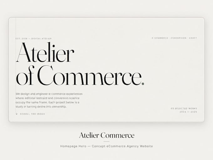design a modern minimal landing page or website