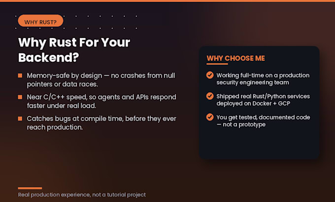 build a custom rust ai agent or backend service