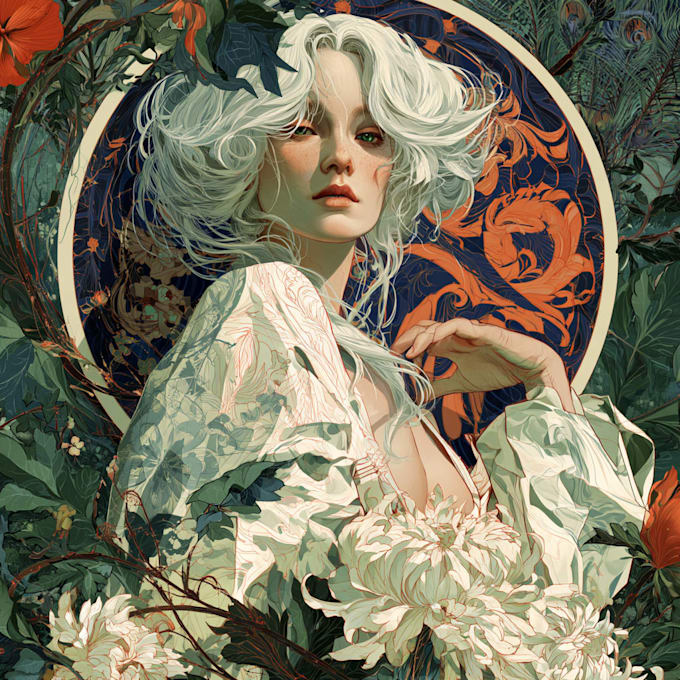 draw anything in art nouveau style