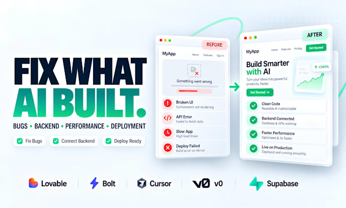 fix and deploy your lovable or bolt web app