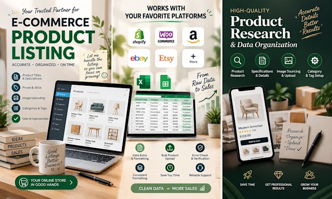 accurately do ecommerce data entry and product listing
