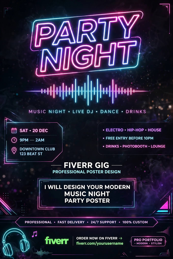 design modern party and event posters