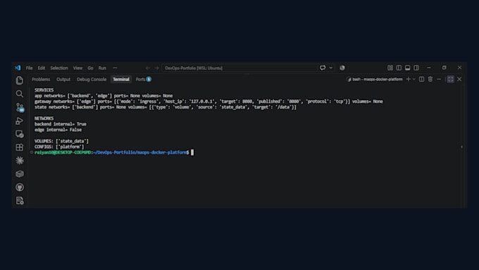architect a secure docker compose environment with validation and documentation