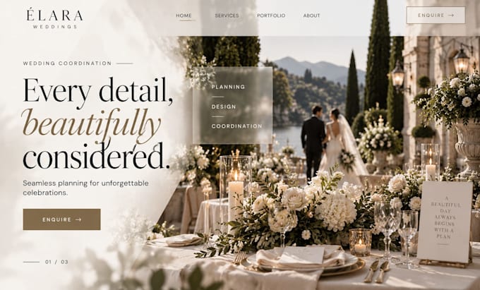 build wix wedding planner website wix event planning wedding portfolio website