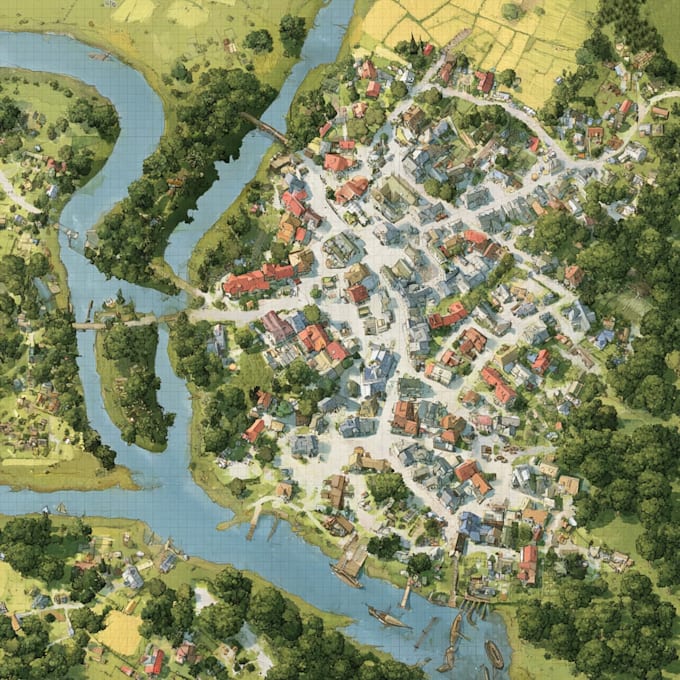 draw your dnd town map