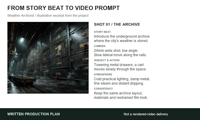 write ai video scripts with shot lists and cinematic prompts