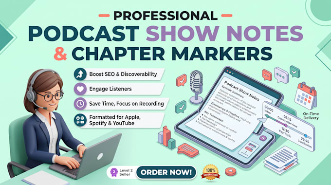 make podcast show notes and chapter markers
