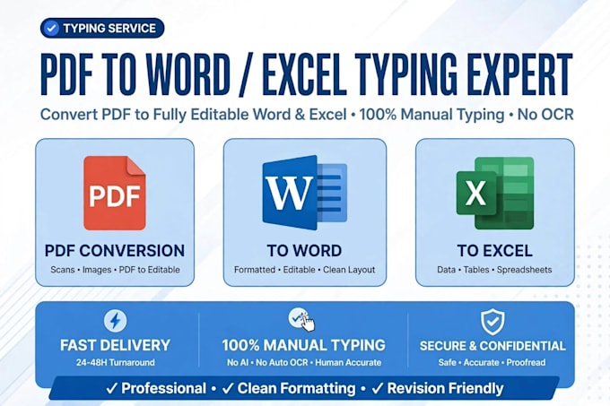 do fast and accurate typing and data entry work