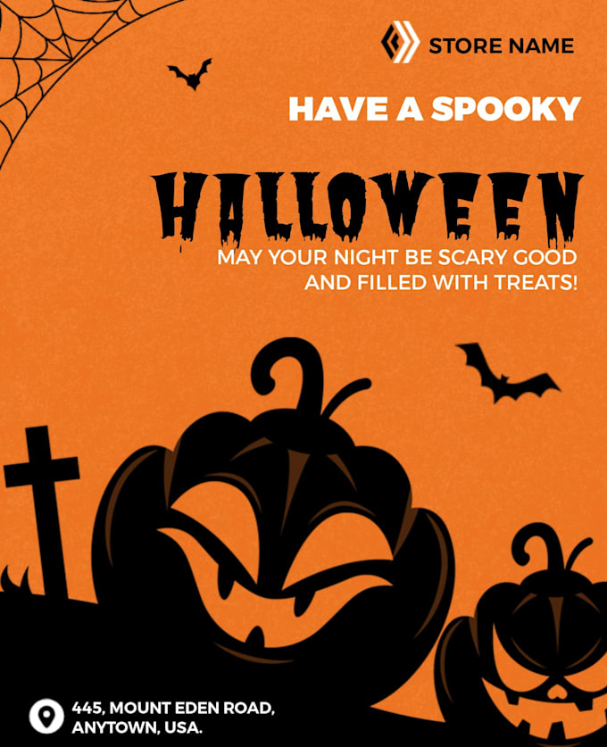 design spooky halloween party poster and invitation