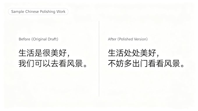 write and polish your chinese articles and copywriting