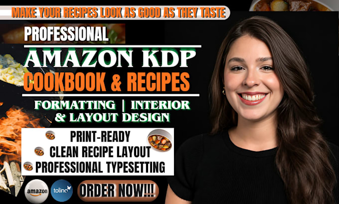 do profound cookbook layout design, recipe page design, and interior formatting