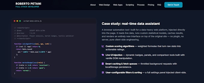 write custom javascript scripts and browser automations