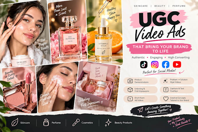 create ugc ads for skincare, beauty and perfume