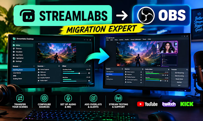 migrate your streamlabs setup to obs studio professionally