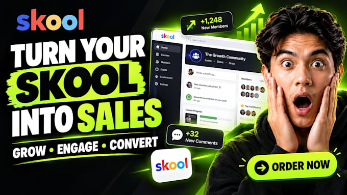 grow your skool community and increase engagement, sales and promote your skool