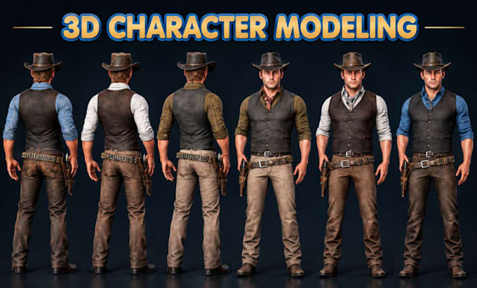 do 3d character models, stylized game characters, rigging and cartoon animation