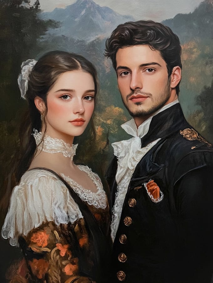 unique oil painting portrait