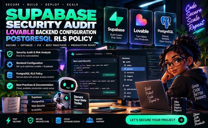 do supabase security audit, lovable backend configuration, postgresql rls policy