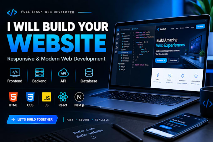 develop a custom responsive website with clean coding