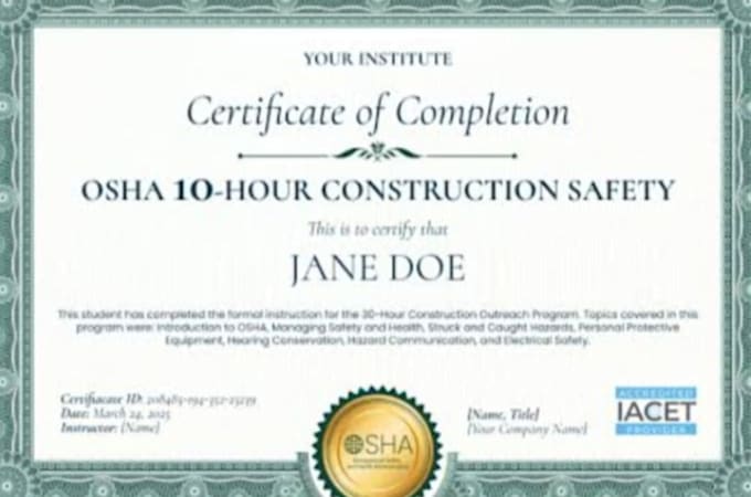 tutor osha 10 30