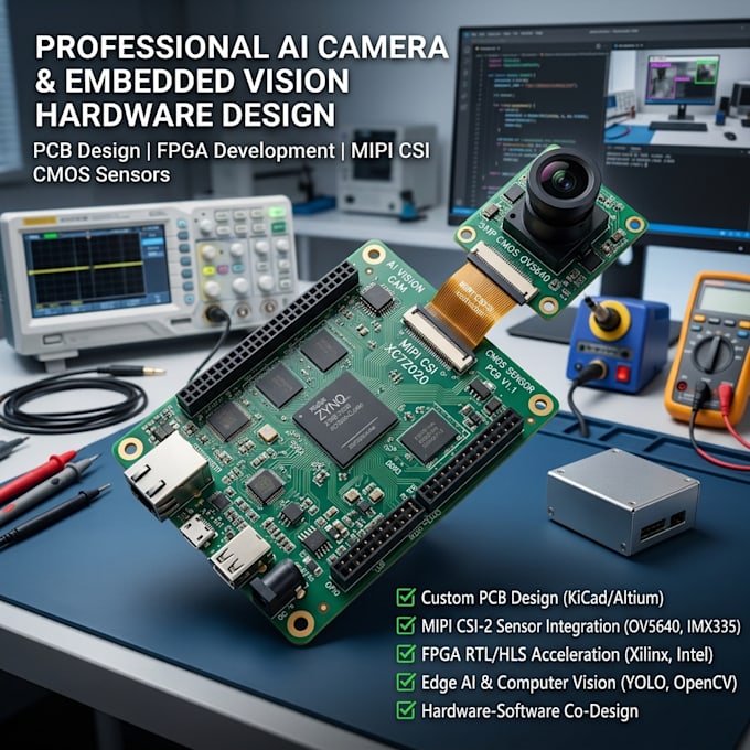design ai camera pcb mipi csi cmos sensor fpga and embedded vision hardware