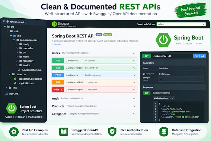 develop a rest API using java spring boot