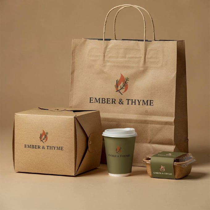 design a modern restaurant logo and food brand identity