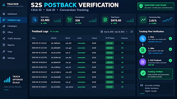 set up server to server keitaro tds affiliate tracking and s2s postbacks