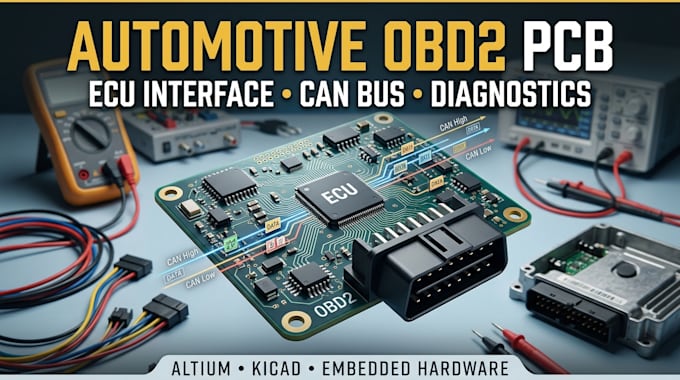design automotive obd2 pcb ecu interface and diagnostic hardware
