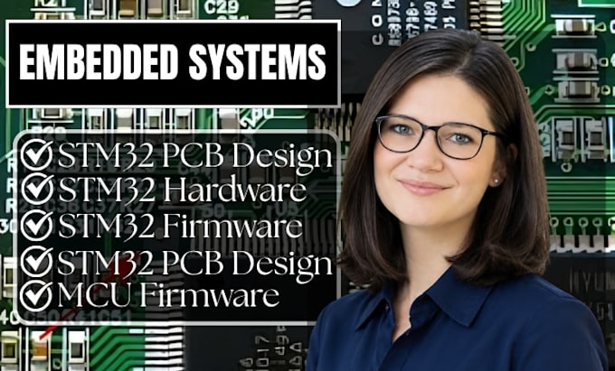 design stm32 firmware, embedded systems and microcontroller pcb boards
