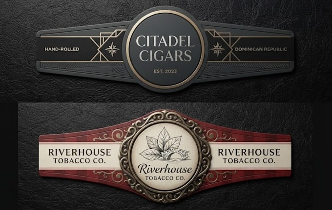 do professional modern cigar logo, bands, label, and cigar box design