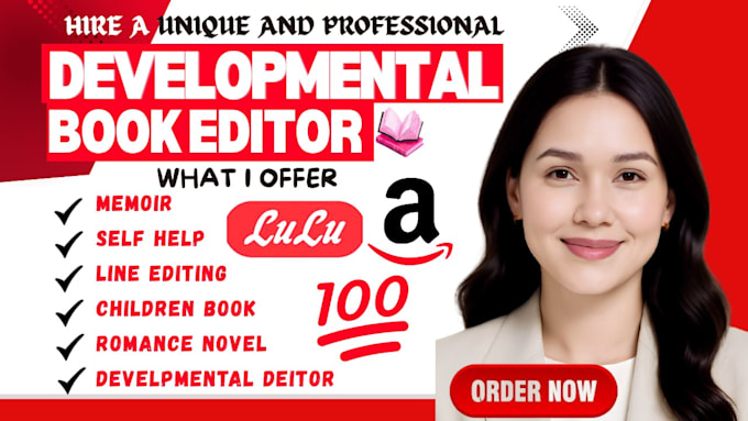 create developmental editing, copy line editing, and proofreading book