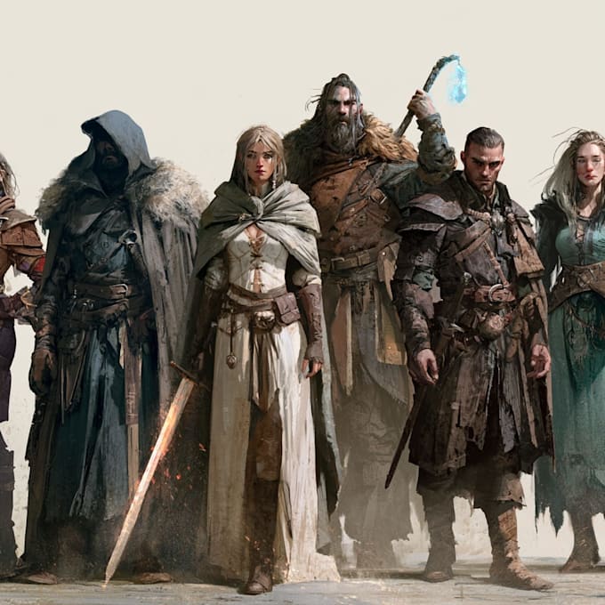 draw dnd character art, rpg, and character art
