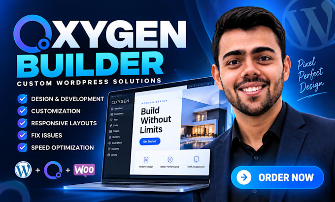 build, design, fix or customize your oxygen builder wordpress website